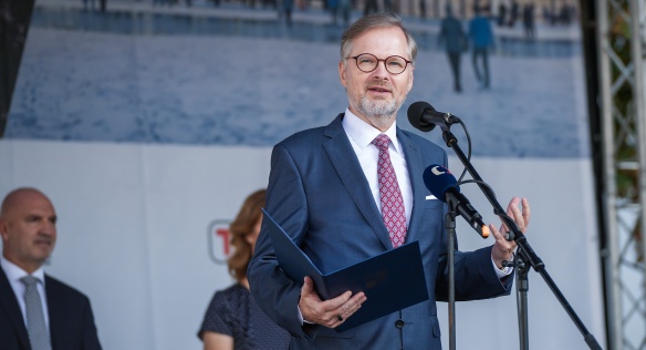 Premiér Petr Fiala zahájil v jihomoravské metropoli stavbu Arény Brno, 18. září 2023.