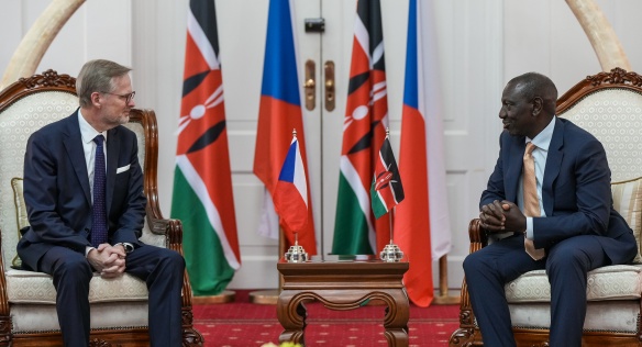 Prime Minister Petr Fiala held talks with Kenyan President William Ruto in Nairobi, 7 November 2023.