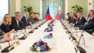 Premiér Fiala jednal se slovenským prezidentem Pellegrinim o spolupráci v obraně a energetice