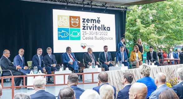 Premiér Petr Fiala se zúčastnil zahájení agrosalonu Země živitelka, 25. srpna 2022.