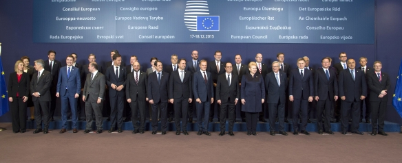 Family foto, 17. prosince 2015. Zdroj European Council.