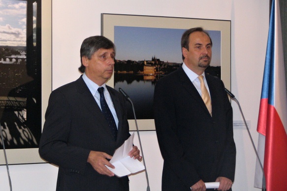 Premiér Jan Fischer a místopředseda vlády Jan Kohout / PM Jan Fischer and the Vice-chairman of the government Jan Kohout, 17.9.2009
