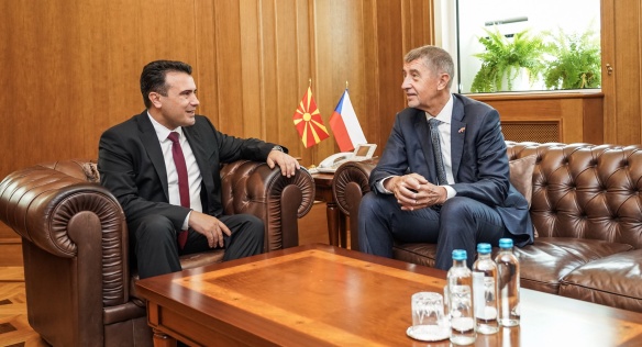 Prime Minister Andrej Babiš supported the efforts of Northern Macedonia to join the EU and visited Czech policemen, 11 June 2019.