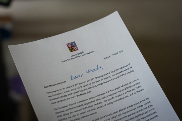 Premiér Babiš zaslal dopis předsedkyni Evropské komise, kde vyzývá k okamžitým opatřením EU pro snížení cen energií a ochraně konkurenceschopnosti