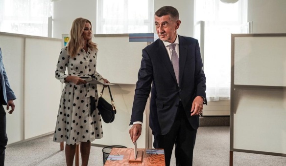 The Prime Minister voted in the European elections, 24 May 2019.