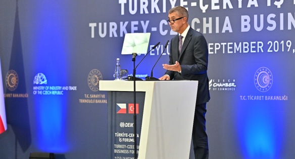 Prime Minister Andrej Babiš gave a speech at the opening of the Turkey-Czech Economic Forum in Istanbul, 4 September 2019.