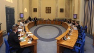 Premiér Andrej Babiš na tiskové konferenci po jednání vlády 7. listopadu 2018.