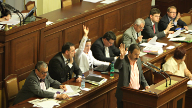 Hlasování v Poslanecké sněmovně Parlamentu - ilustrační foto