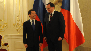 Ruský prezident jednal s českým premiérem o ekonomických tématech 