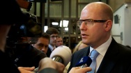 Prime Minister Bohuslav Sobotka's interview with the media, 20 March 2015. Source: European Council.