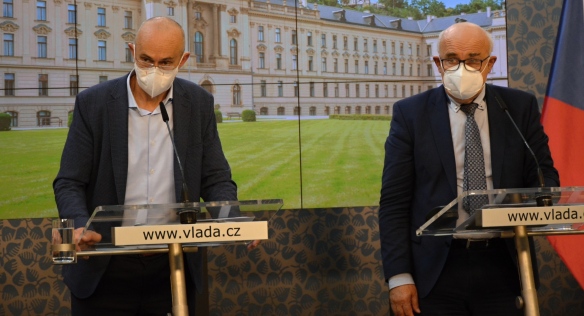 Tisková konference po jednání Rady pro výzkum, vývoj a inovace, 1. října 2021.