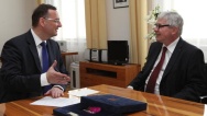 Petr Nečas transfers the office of Prime Minister to Jiří Rusnok
