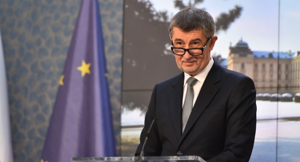 Předseda vlády Andrej Babiš na tiskové konferenci po jednání vlády, 21. března 2018.