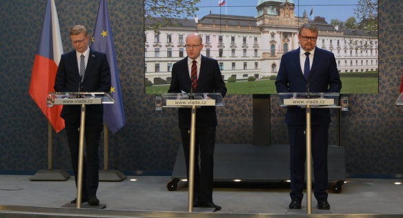 Tisková konference po jednání vlády, 22. května 2017.