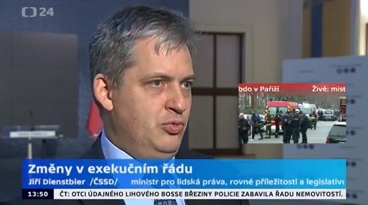 Ministr Jiří Dienstbier v ČT24