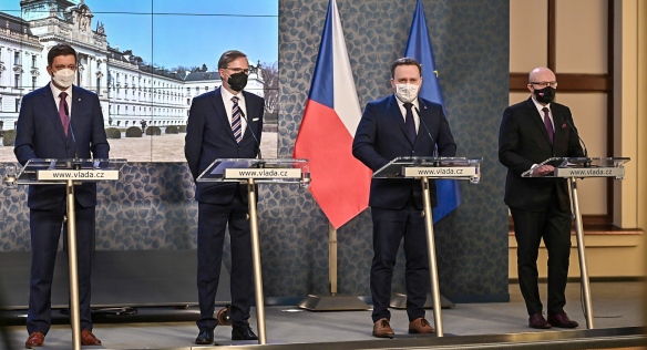Tisková konference po jednání vlády, 5. ledna 2022.