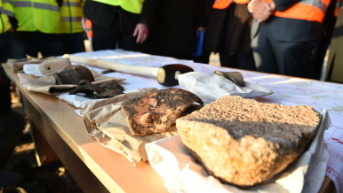 U Trotiny bylo možné vidět nálezy archeologických prací.