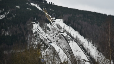 Skokanské můstky v Harrachově.
