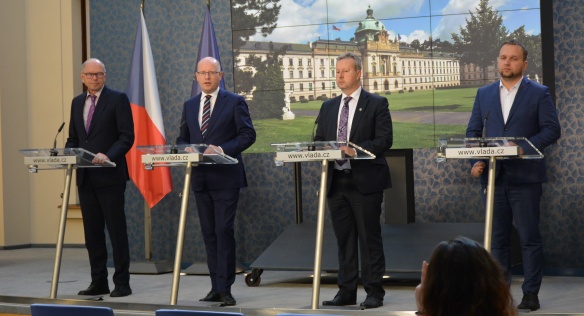 Tisková konference po jednání vlády, 25. září 2017.