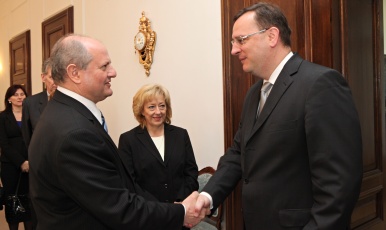 Předseda vlády Petr Nečas přijal v pondělí 5. listopadu ministra zahraničních věcí Srbské republiky Ivana Mrkiće.