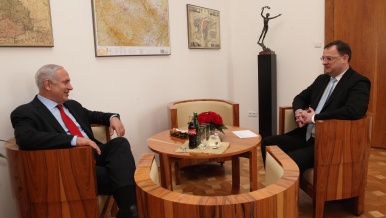Prime minister Petr Nečas meets with Israeli Prime minister Benjamin Netanjahu, 17th may 2012