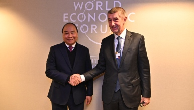 Andrej Babiš with the vietnamese Prime Minister, 25 January 2019.