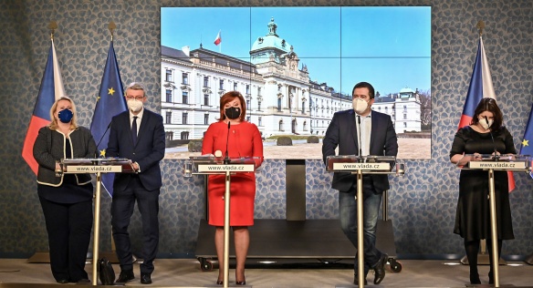 Press conference after the government meeting, 1 March 2021.