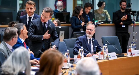 Prime Minister Petr Fiala attended the European Council meeting in Brussels on October 23, 2025.