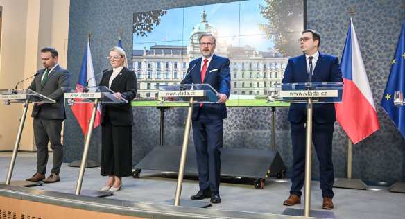 Tisková konference po jednání vlády, 26. dubna 2023.