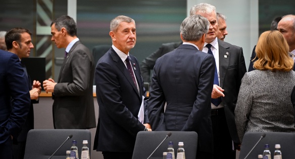 Prime Minister Andrej Babiš attended the European Council meeting on December 18, 2025.