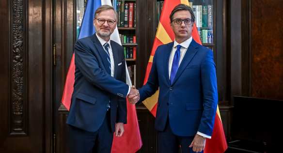 Prime Minister Petr Fiala and President of North Macedonia Stevo Pendarovski, 29 August 2023.