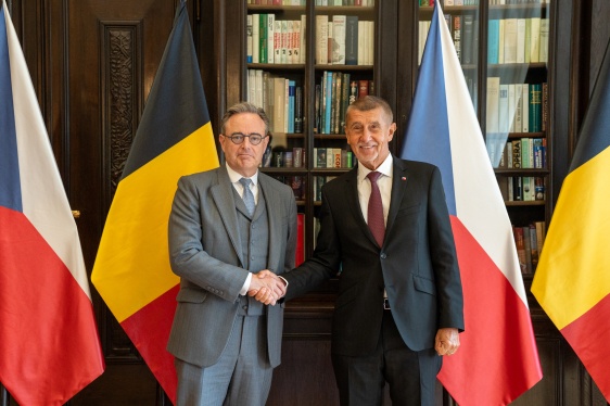 Premiér Babiš jednal se svým belgickým protějškem De Weverem 
