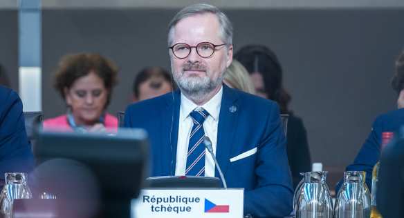Prime Minister Petr Fiala attended the conference on the resistance of Ukraine, 13 December 2022.