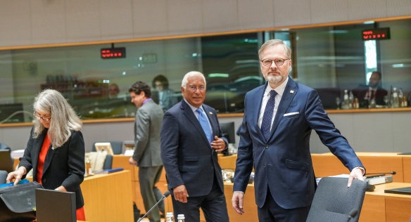 Prime Minister Petr Fiala is preparing for the opening of the March summit of the leaders of the EU-27 in Brussels, 23 March 2023.