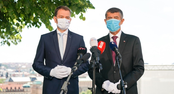 The Czech Prime Minister Andrej Babiš and the Prime Minister of the Slovak Republic Igor Matovič announced the reopening of the common borders of both states, 3 June 2020.