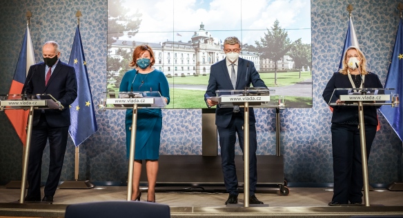 At a press conference, the government announced new measures against coronavirus, 19 October 2020.
