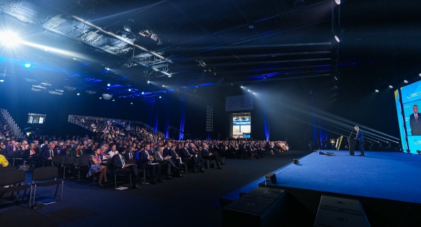 Premiér Andrej Babiš vystoupil s projevem na konferenci k obnově Ukrajiny v Gdaňsku, 25. června 2026.