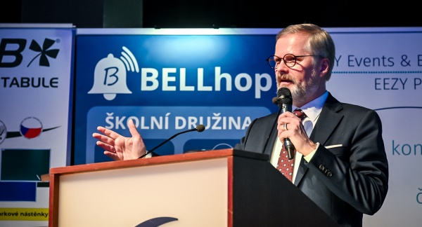 Premiér Petr Fiala vystoupil s úvodním projevem na konferenci Školství 2025, 3. prosince 2024.